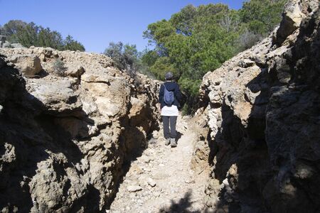 Abandoned military trench of Candianiの写真素材