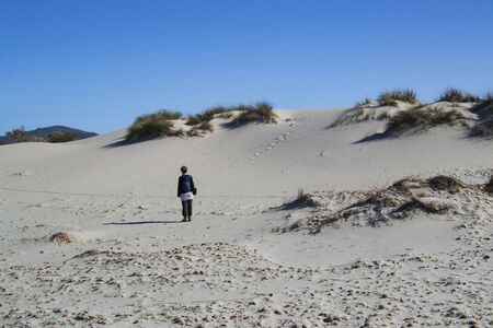 The white dunes of Is Arenas Biancas, Teuladaの写真素材