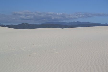 The white dunes of Is Arenas Biancas, Teuladaの写真素材