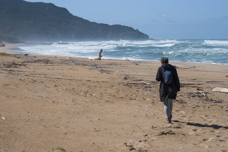View of Scivu beachの写真素材