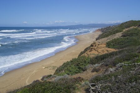 View of Scivu beachの写真素材