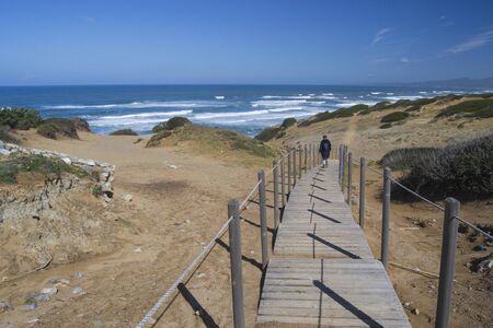 View of Scivu beachの写真素材