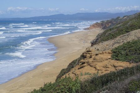 View of Scivu beachの写真素材