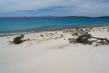 View of the beach and dunes of Arenas Biancasの写真素材