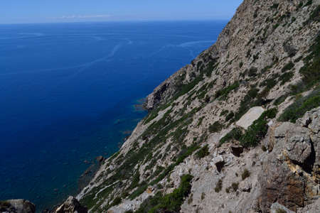 The coast of Punta Argentieraの写真素材