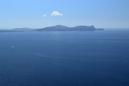 View of Capo Caccia from Punta Argentieraの写真素材