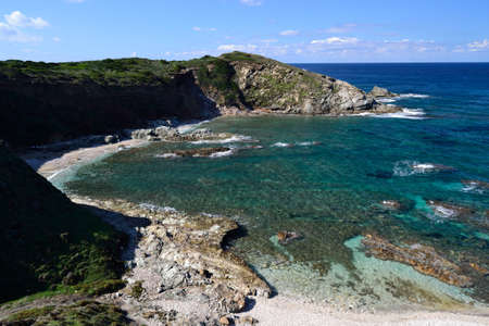 The coast of Porto Palmasの写真素材