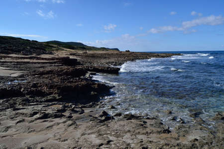 The coast of Porto Palmasの写真素材