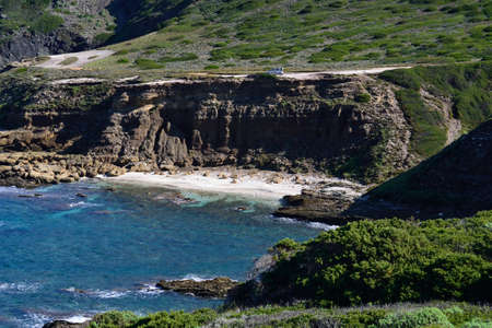 The coast of Porto Palmasの写真素材
