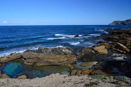 The coast of Porto Palmasの写真素材