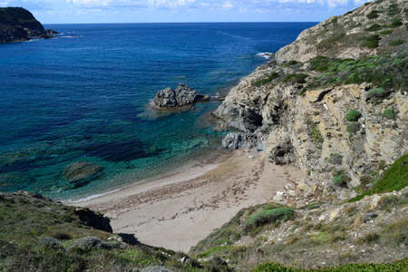 The beach of Argentieraの写真素材