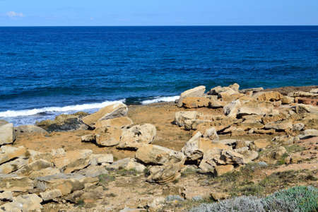 The coast of Porto Palmasの写真素材