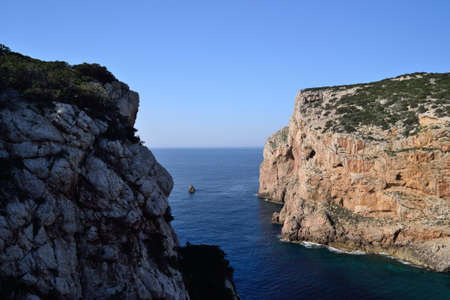 The coast of Capo Cacciaの写真素材