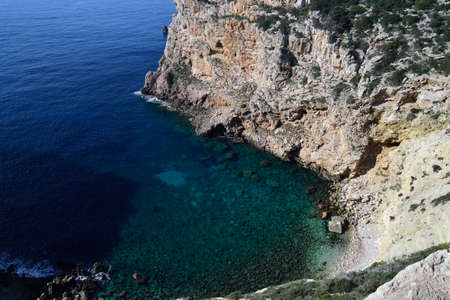 View of Cala Inferno in the coast of Capo Cacciaの写真素材