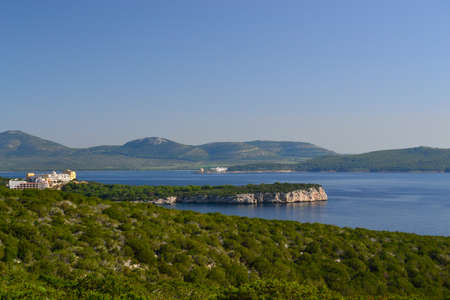 View of Porto Conte bayの写真素材