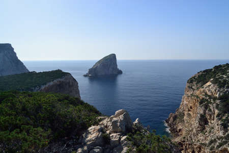 The coast of Capo Cacciaの写真素材