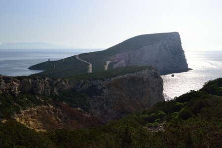 The coast of Capo Cacciaの写真素材