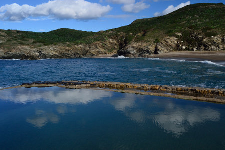 The beach of Argentieraの写真素材