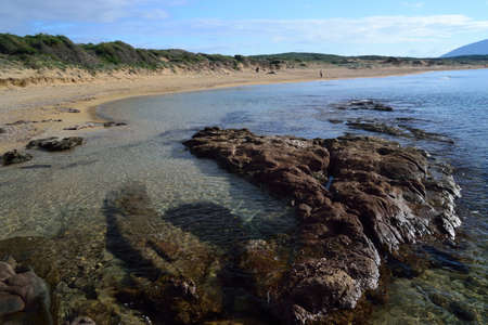 View of Porto Ferro beachの写真素材