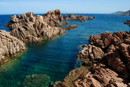 View of the coast between Li Cossi and Cala Tinnariの写真素材