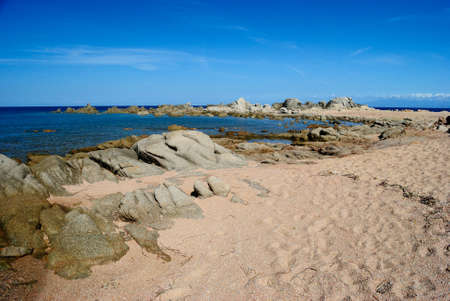 View of the Punta Li Francesi beachの写真素材