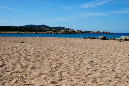 View of the Punta Li Francesi beachの写真素材