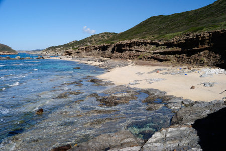 The coast of Nurra, Cala Su Puntellu beachの写真素材