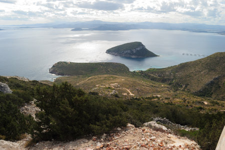 Panorama from Capo Figariの写真素材