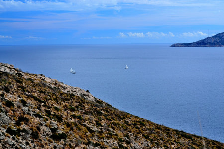 Panorama from Capo Figariの写真素材