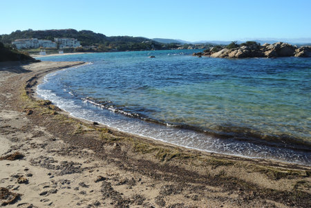 The beach of Li Cuncheddiの写真素材