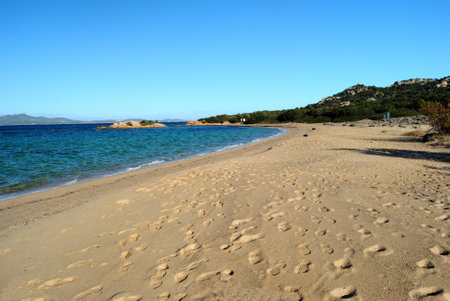 The beach of Li Cuncheddiの写真素材