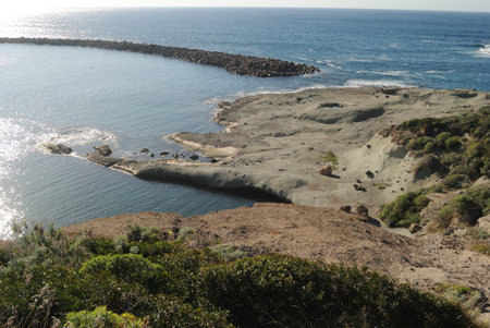 The coast of Cane Malu in Bosaの写真素材