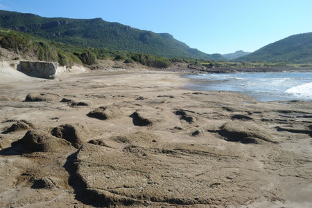 The coast of Rocca Ladaの写真素材