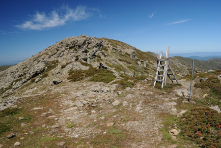 Panoramic views from the path to Punta La Marmora, in the Gennargentu mountainsの写真素材