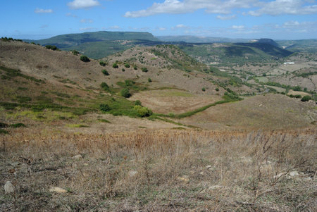 View of Monte Larenta, old volcanic craterの写真素材