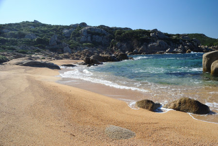 The beach of Porto Cuncato or Talmoneの写真素材