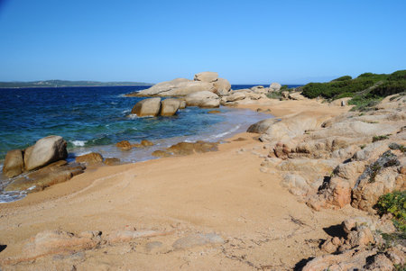 The beach of Porto Cuncato or Talmoneの写真素材