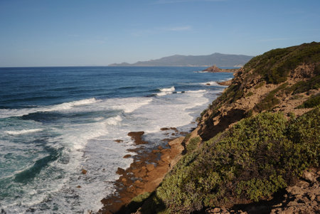 The coast of Corona Niedda, Tresnuraghesの写真素材