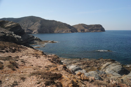 Beautiful landscape of the coast of Argentieraの写真素材