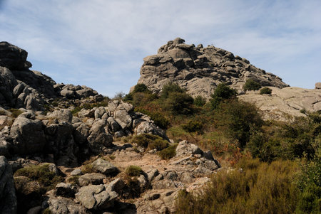 Landscapes of Limbara mountain, view of Giogantinu peakの写真素材