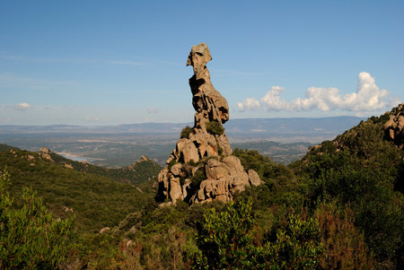 The rock natural monument Sa Crabarissaの写真素材