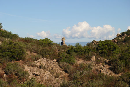 The rock natural monument Sa Crabarissaの写真素材