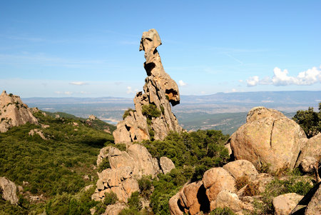 The rock natural monument Sa Crabarissaの写真素材