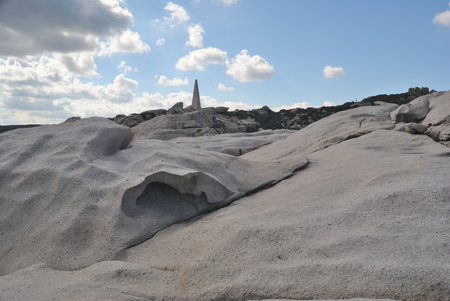The coast of Punta Marmorataの写真素材
