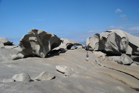 The coast of Punta Marmorataの写真素材