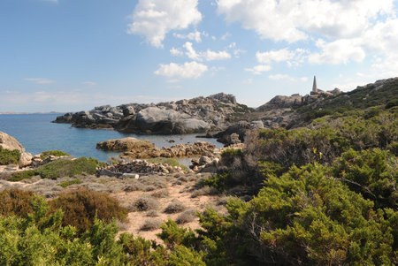 The coast of Punta Marmorataの写真素材