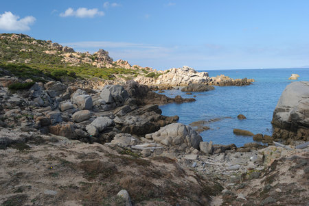 The coast of Punta Marmorataの写真素材