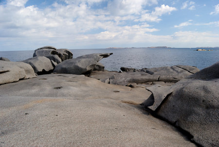 The coast of Punta Marmorataの写真素材