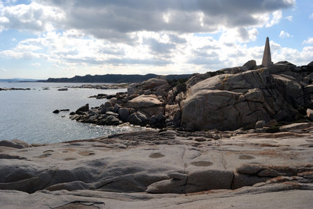 The coast of Punta Marmorataの写真素材