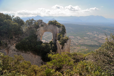 The natural monument Sa Pedra Istampadaの写真素材